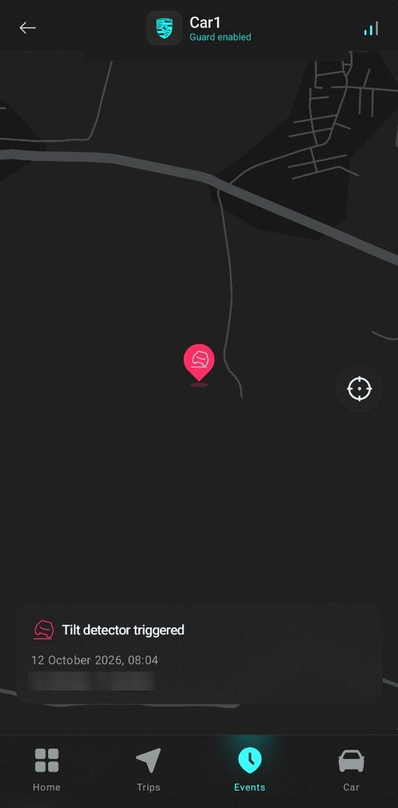 Event location on the map