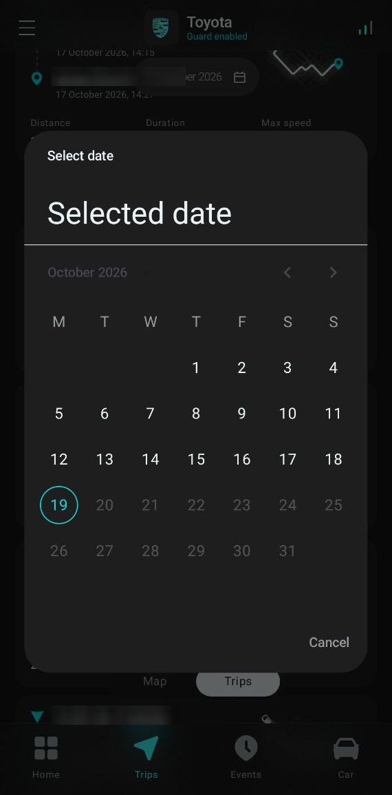Choosing a date