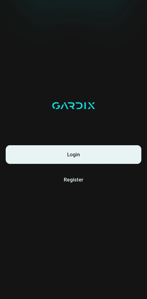 Gardix app start screen