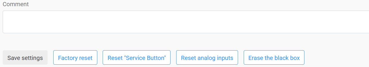 Comment and buttons at the bottom of the Settings tab